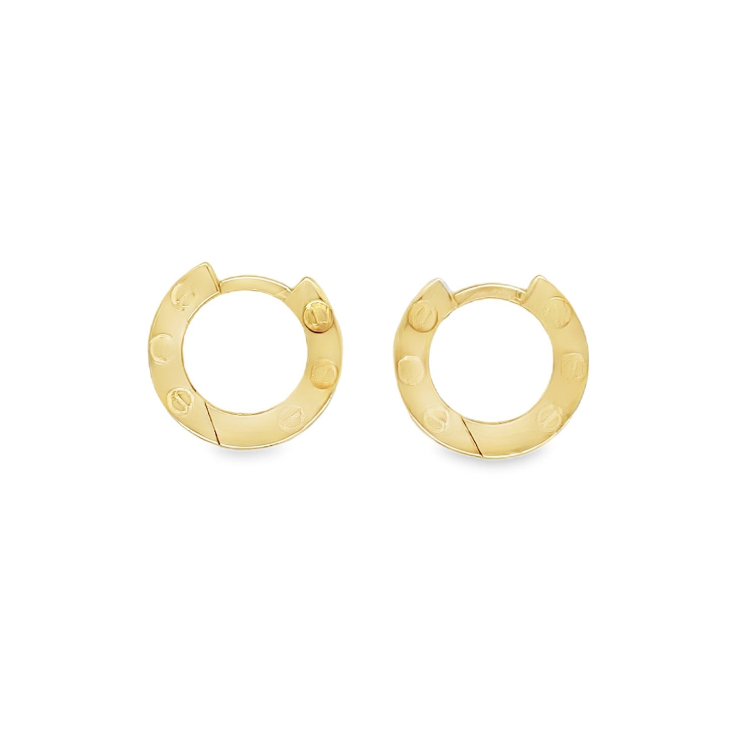Jai's 14K Yellow Gold Medium Thick Huggies