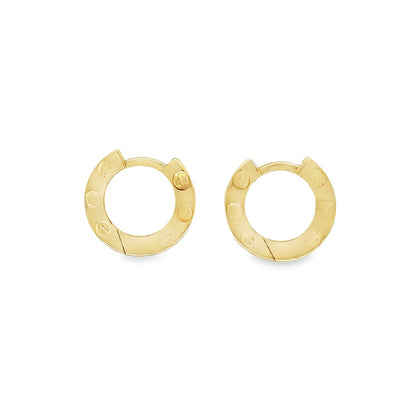 Jai's 14K Yellow Gold Medium Thick Huggies