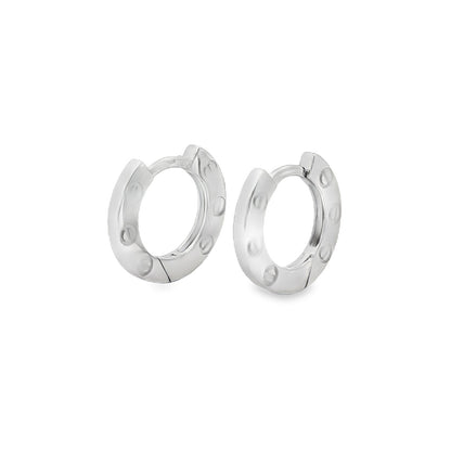 Jai's 14K White Gold Medium Thick Huggies