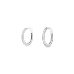 Jai's 14K White Gold Thin Oval Huggies