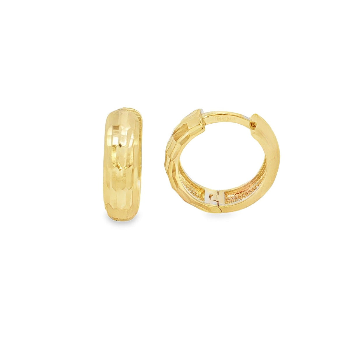 Jai's 14K Yellow Gold Diamond-cut Hoops