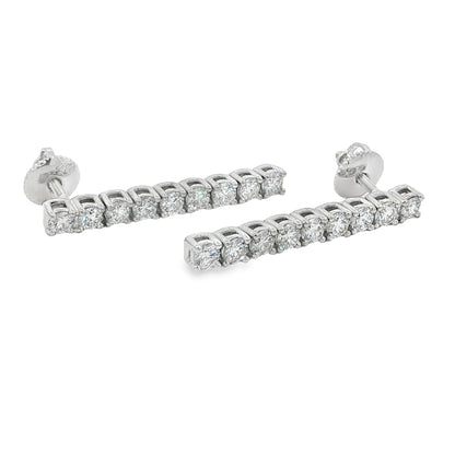 Jai's 18K White Gold Diamond Strand Drop Earrings