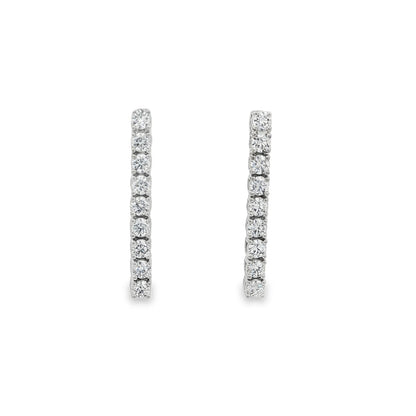 Jai's 18K White Gold Diamond Strand Drop Earrings