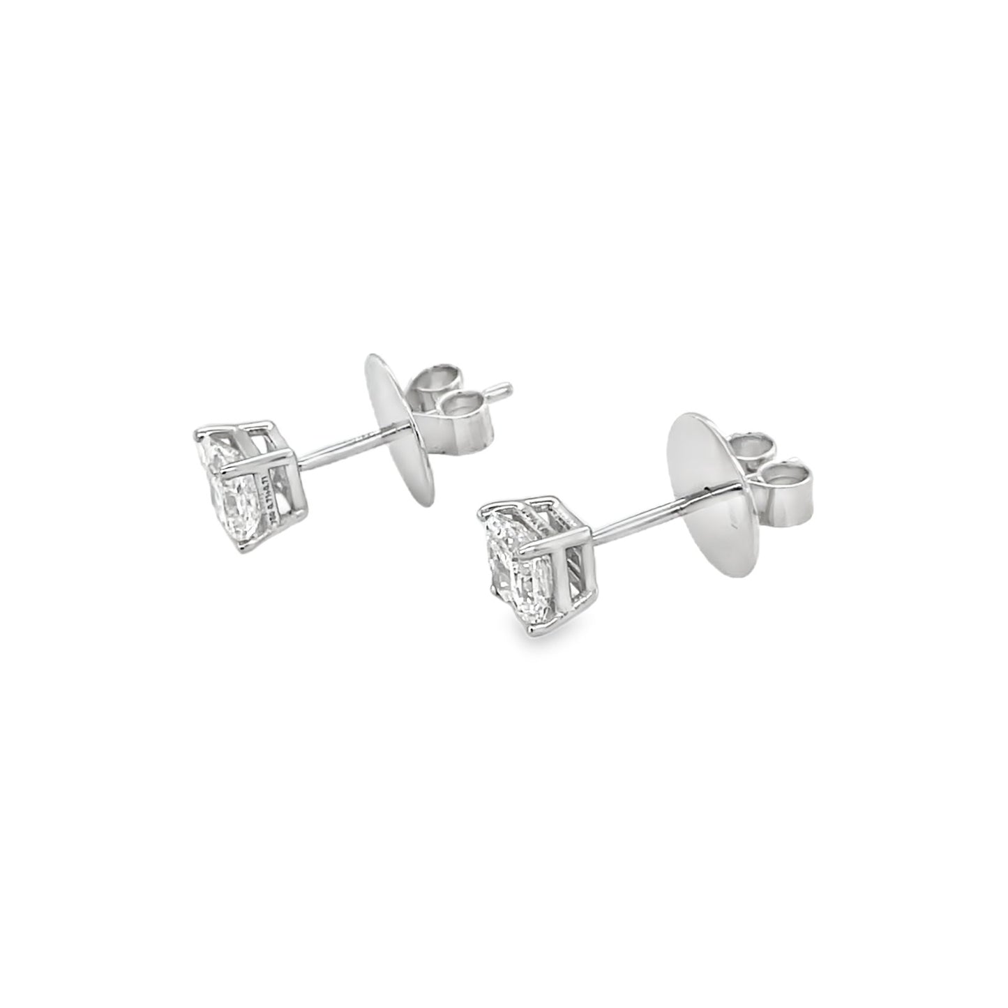 Jai's 18K White Gold 1.4-carat Princess-cut Solitaire Diamond Studs