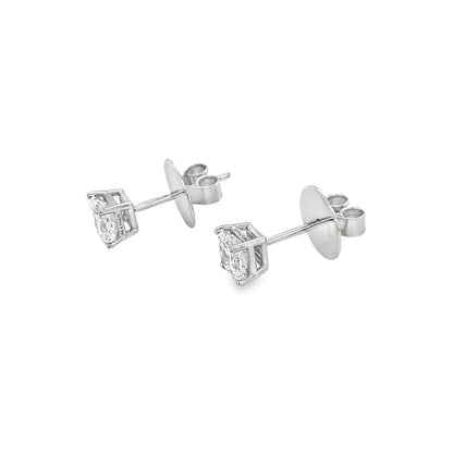 Jai's 18K White Gold 1.4-carat Princess-cut Solitaire Diamond Studs
