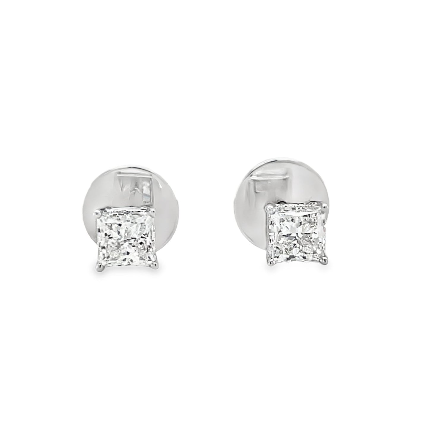Jai's 18K White Gold 1.4-carat Princess-cut Solitaire Diamond Studs