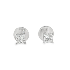 Jai's 18K White Gold 1.4-carat Princess-cut Solitaire Diamond Studs
