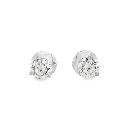 Jai's 18K White Gold 0.8-carat Solitaire Diamond Martini Studs