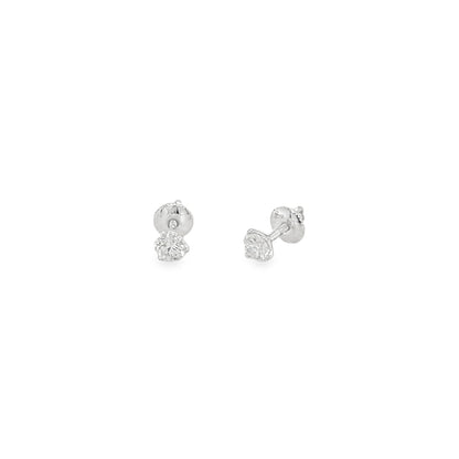 Jai's 18K White Gold 1-carat Solitaire Diamond Martini Studs