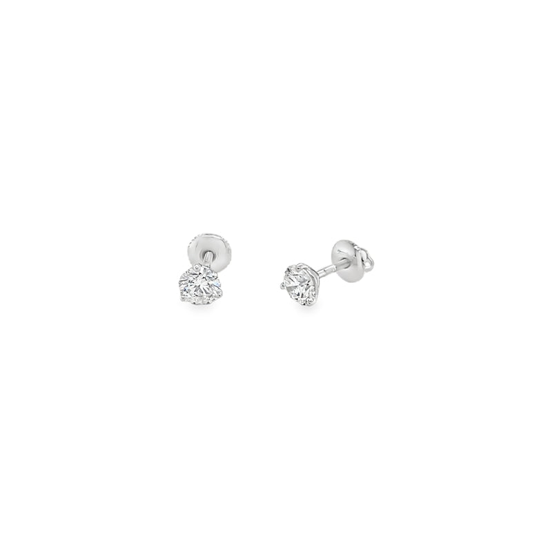 Jai's 18K White Gold 1.4-carat Solitaire Diamond Martini Studs
