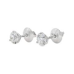 Jai's 18K White Gold 1.8-carat Solitaire Diamond Martini Studs