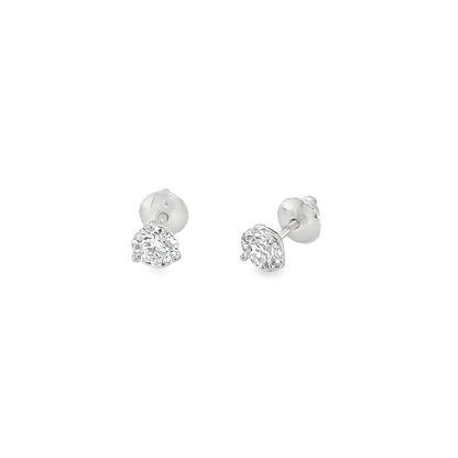 Jai's 18K White Gold 2.5-carat Solitaire Diamond Martini Studs