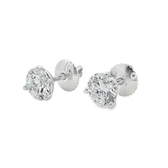 Jai's 18K White Gold 3-carat Solitaire Diamond Martini Studs