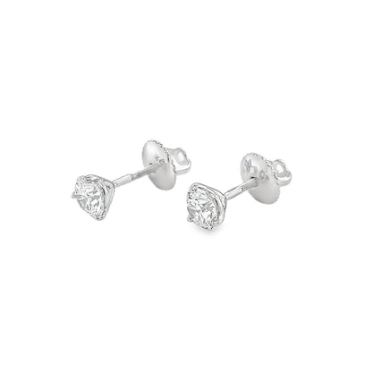 Jai's 18K White Gold 3-carat Solitaire Diamond Martini Studs