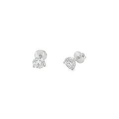 Jai's 18K White Gold 3-carat Solitaire Diamond Martini Studs