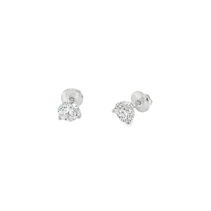Jai's 18K White Gold 3-carat Solitaire Diamond Martini Studs
