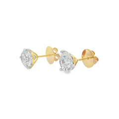Jai's 18K Yellow Gold 6-carat Solitaire Diamond Martini Studs