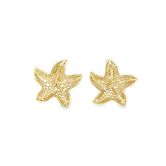 Jai's 14K Yellow Gold Starfish Studs