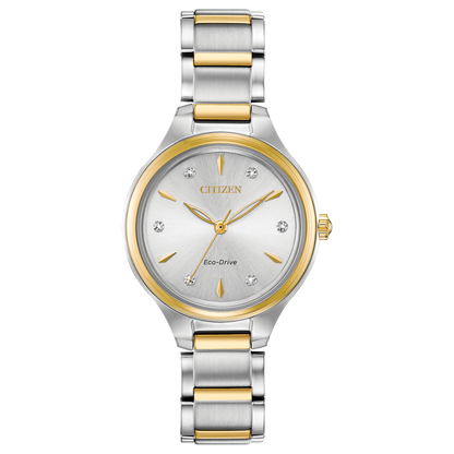 Citizen's Corso with Silver-tone Dial & Diamonds
