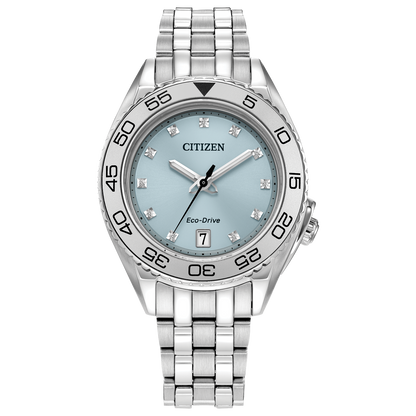 Citizen's Carson with Light Blue Dial & Diamonds