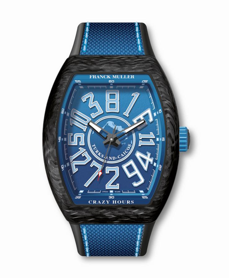 Franck Muller's Vanguard Crazy Hours Turks & Caicos with Blue Dial