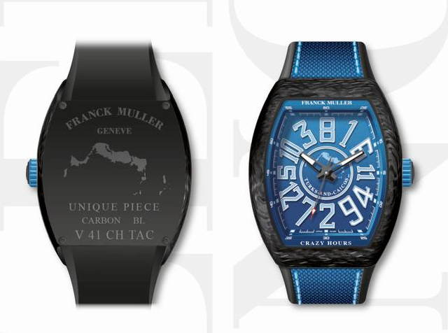 Franck Muller's Vanguard Crazy Hours Turks & Caicos with Blue Dial