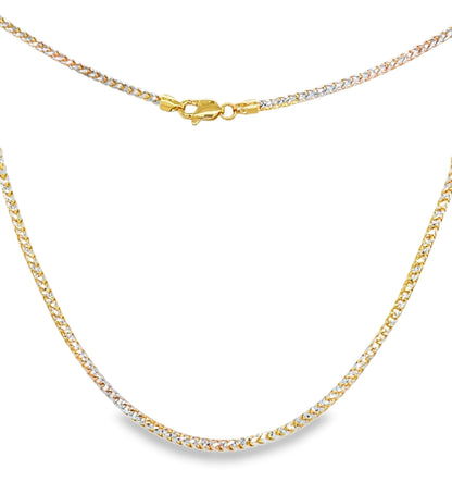 Jai's 14K Two-tone Diamond-cut Franco Chain