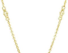 Judith Ripka's 14K Yellow Gold Engraved Cable Chain - 17"