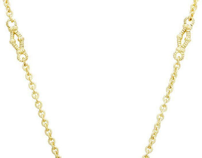 Judith Ripka's 14K Yellow Gold Engraved Cable Chain - 17"