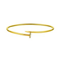 Morris & David’s 14K Yellow Gold Diamond Nail Bangle