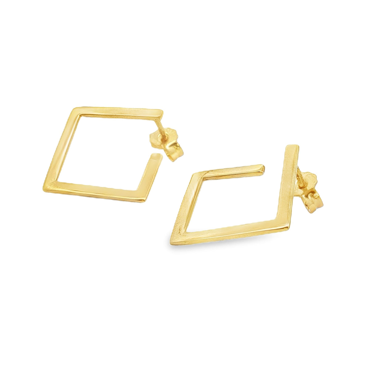 Jai's 18K Yellow Gold Square Studs