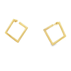 Jai's 18K Yellow Gold Square Studs