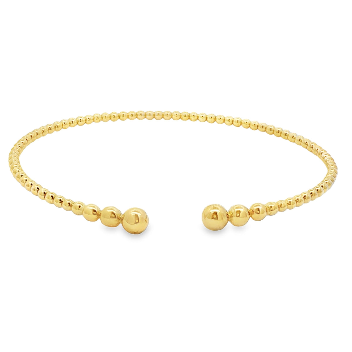 Jai's 18K Yellow Gold Graduated Beaded Bangle