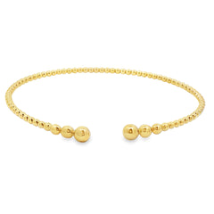 Jai's 18K Yellow Gold Graduated Beaded Bangle