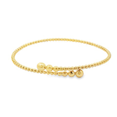 Jai's 18K Yellow Gold Overlapping Graduated Bangle