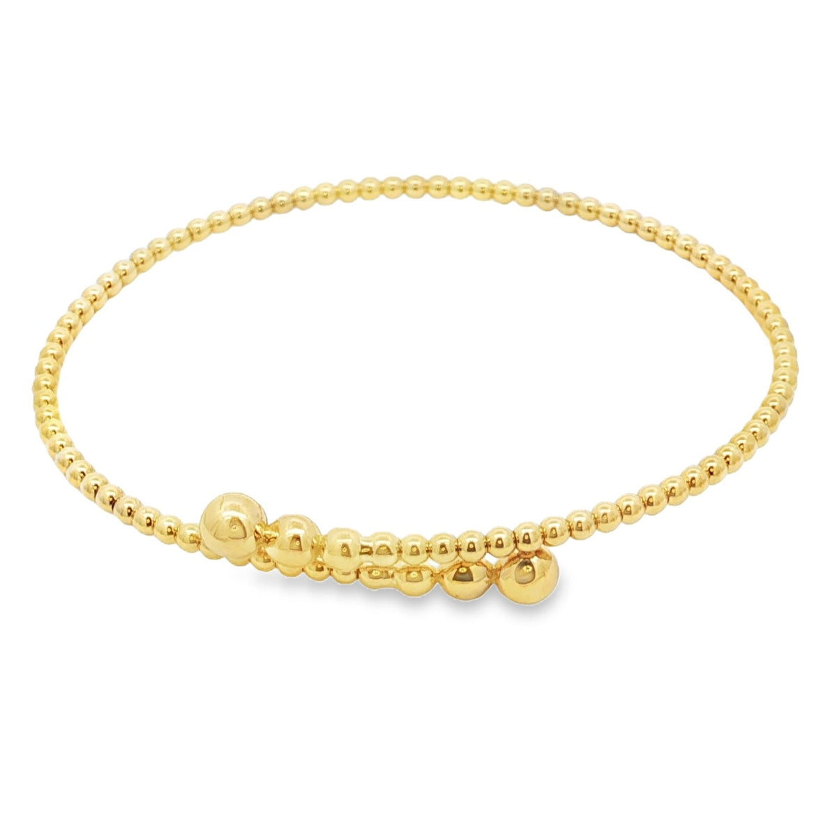 Jai's 18K Yellow Gold Overlapping Graduated Bangle