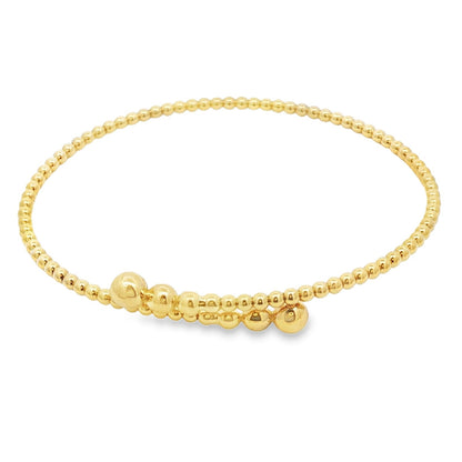 Jai's 18K Yellow Gold Overlapping Graduated Bangle