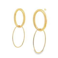 Jai's 18K Yellow Gold Oval Drop Earrings