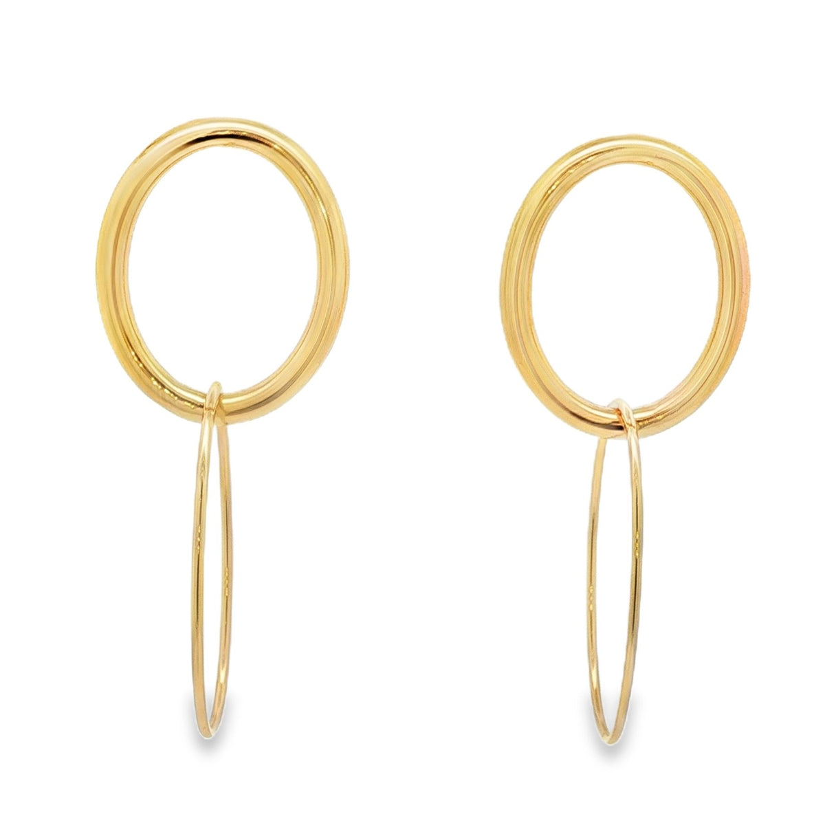 Jai's 18K Yellow Gold Oval Drop Earrings