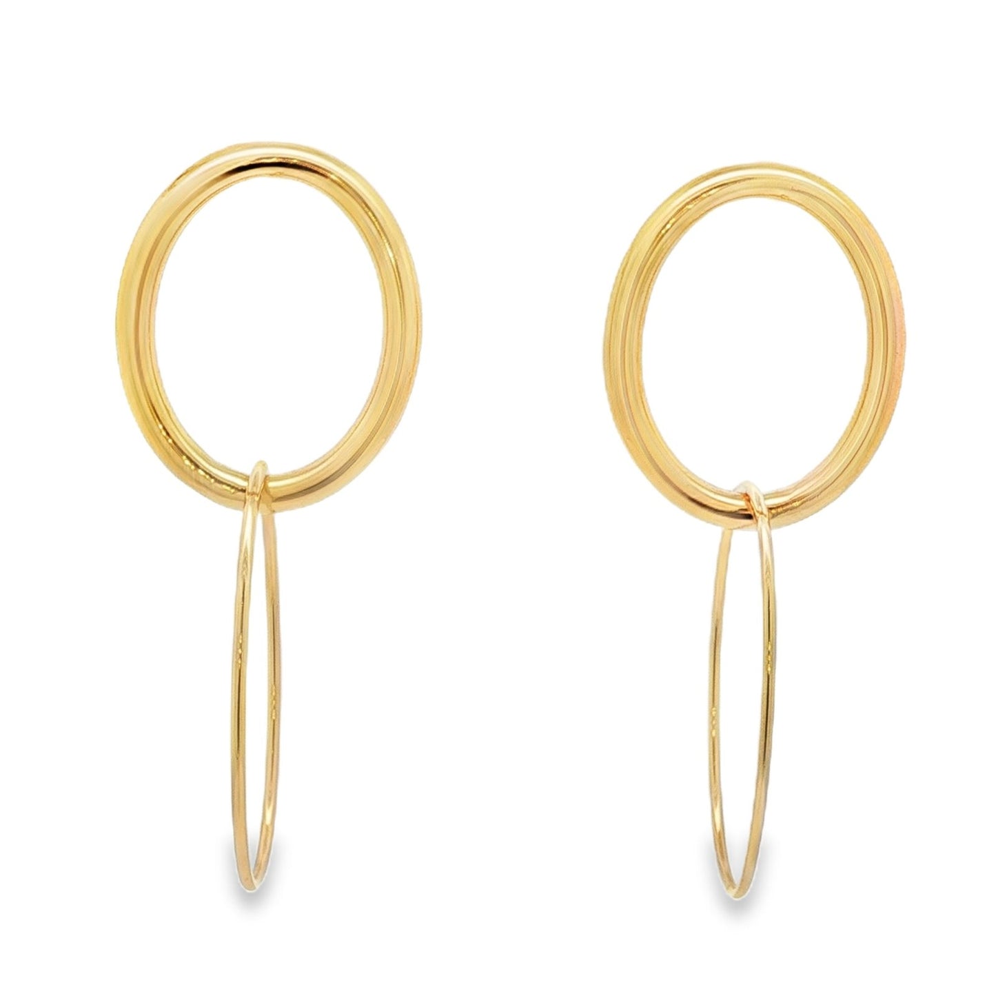 Jai's 18K Yellow Gold Oval Drop Earrings