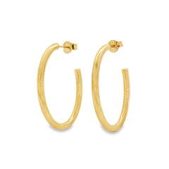 Jai's 18K Yellow Gold Rounded Open Hoops