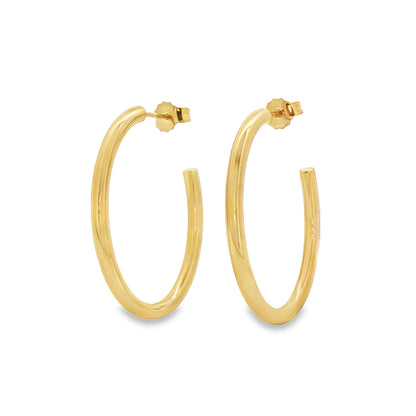 Jai's 18K Yellow Gold Rounded Open Hoops