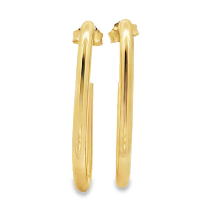 Jai's 18K Yellow Gold Elongated Open Hoops