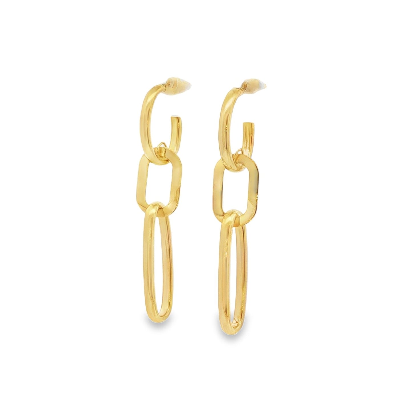 Jai's 18K Yellow Gold Elongated Multi-oval Drop Earrings