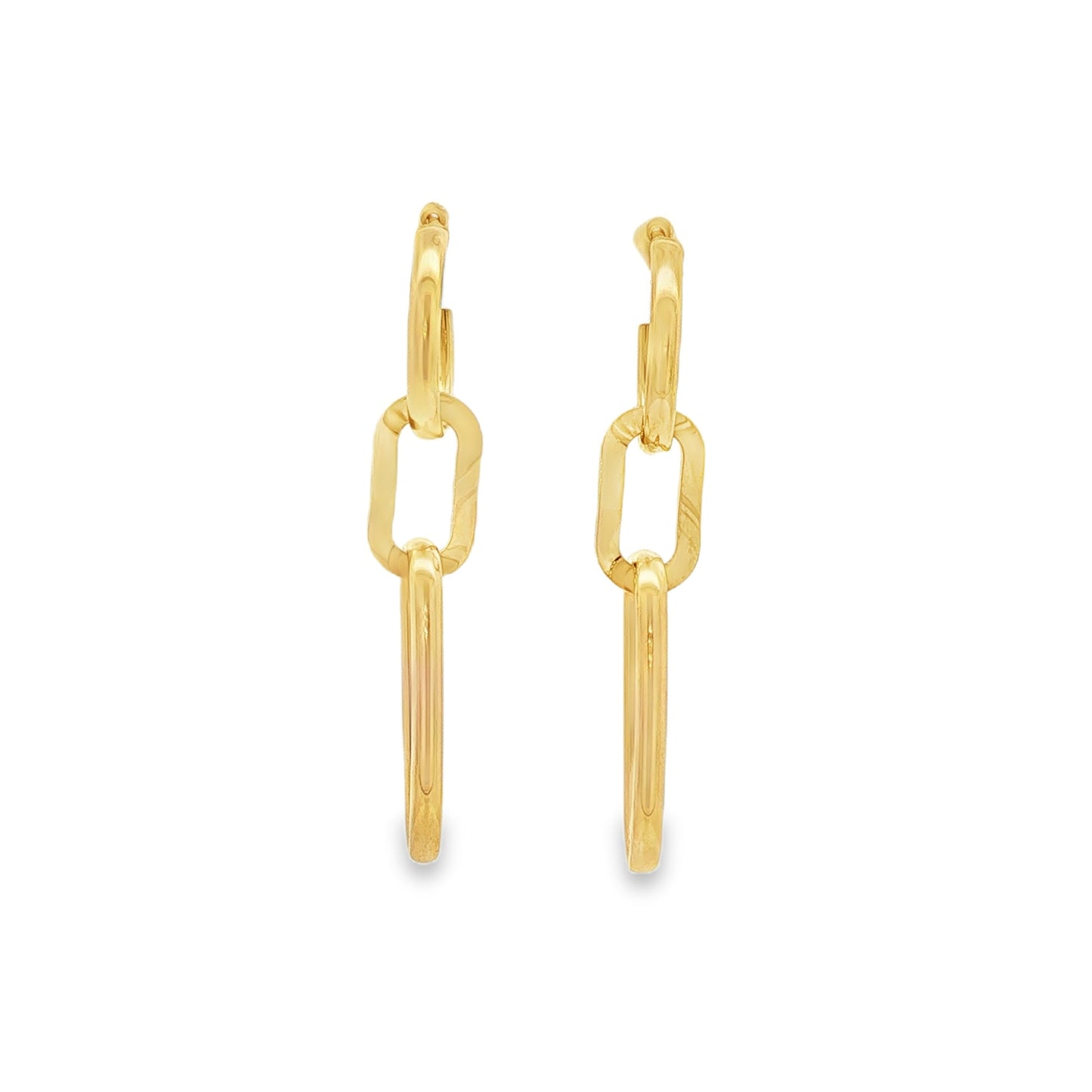 Jai's 18K Yellow Gold Elongated Multi-oval Drop Earrings