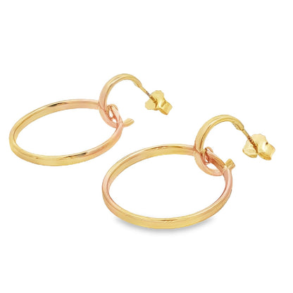 Jai's 18K Yellow Gold Circular Drop Earrings