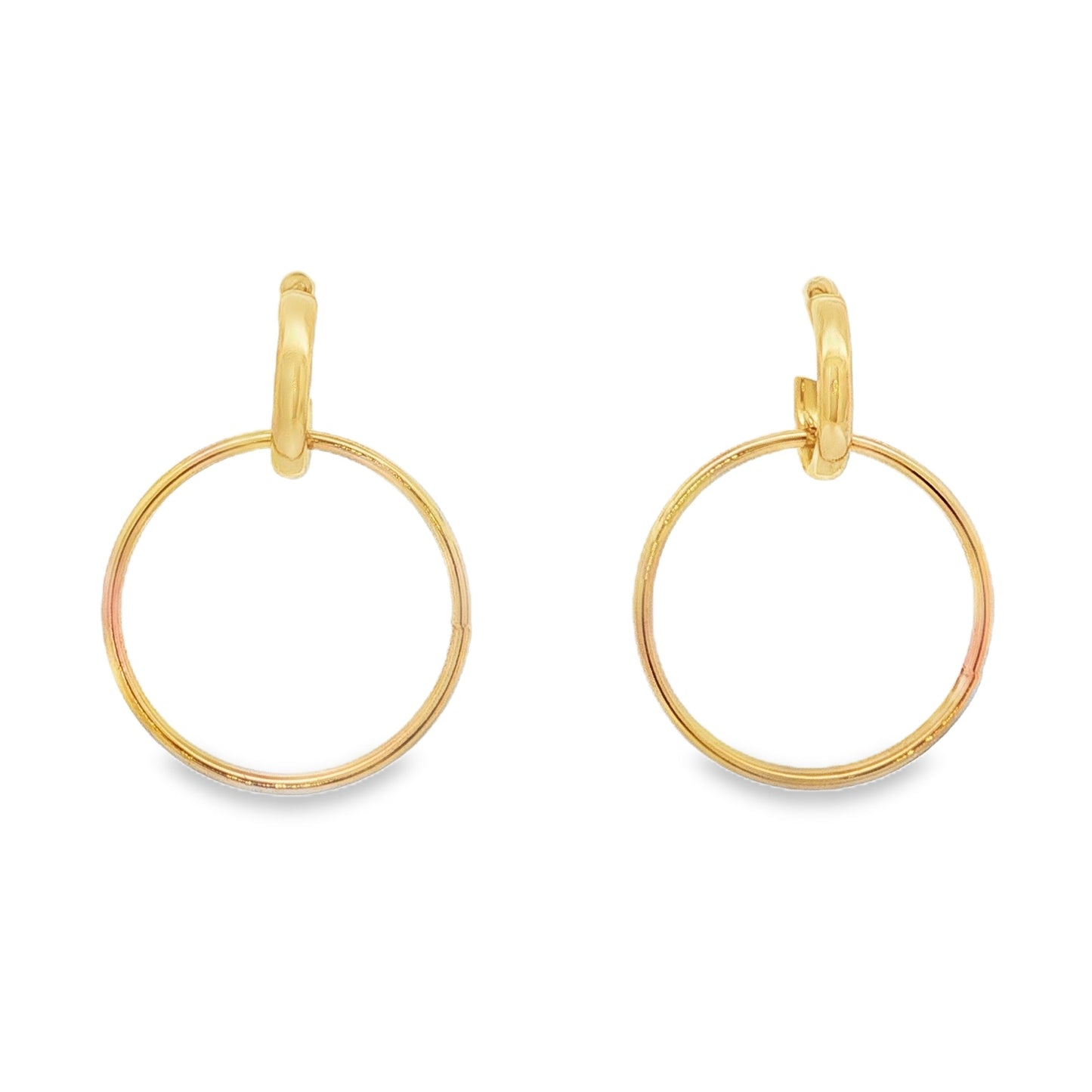 Jai's 18K Yellow Gold Circular Drop Earrings