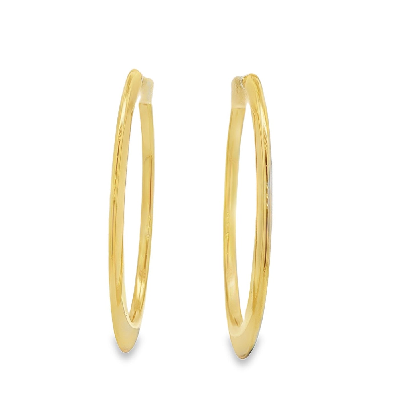 Jai's 18K Yellow Gold Flat Oval Hoops