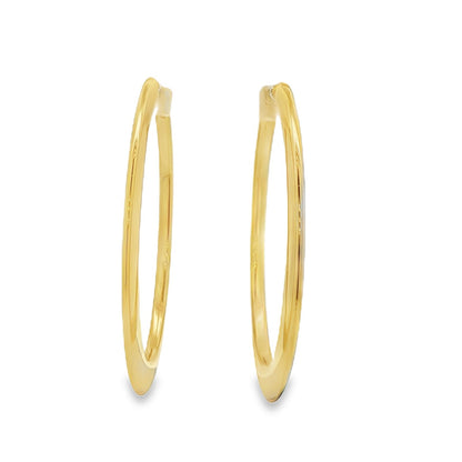 Jai's 18K Yellow Gold Flat Oval Hoops