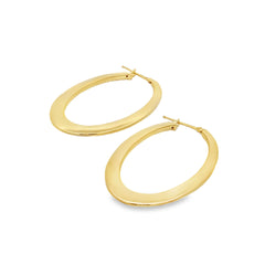 Jai's 18K Yellow Gold Flat Oval Hoops